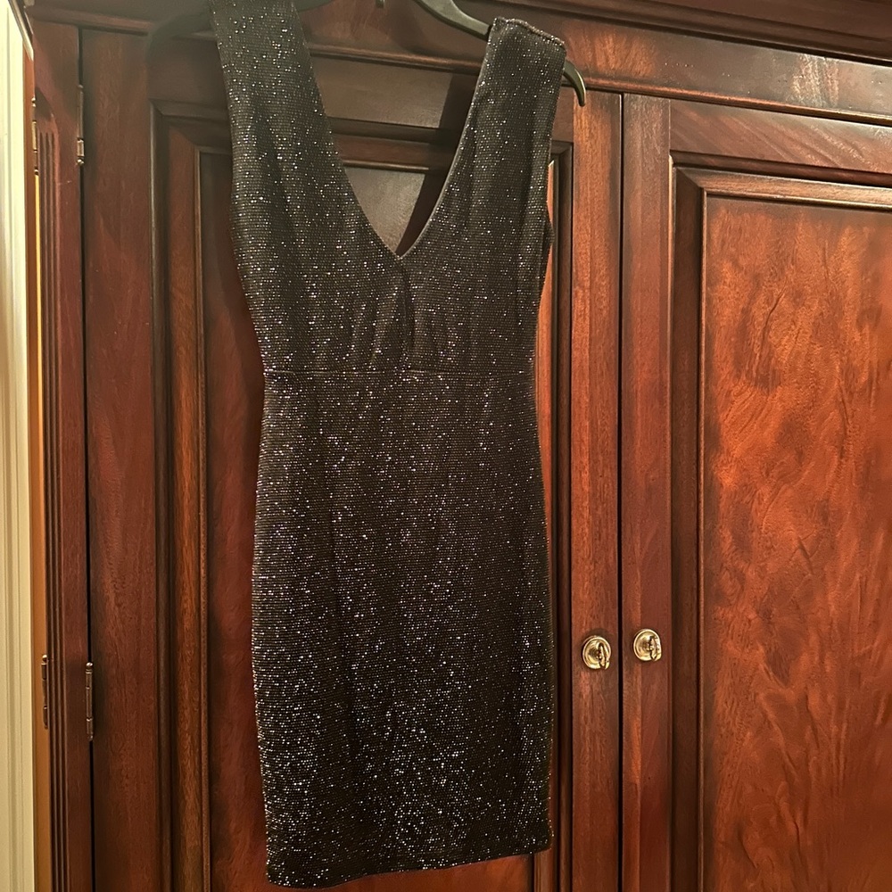 Elegant Black Glitter Dress